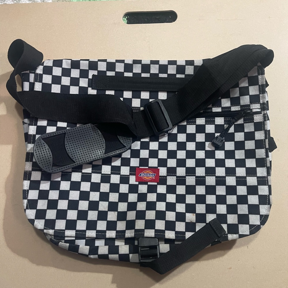 Dickies Black and White Messener Bag 2000s
